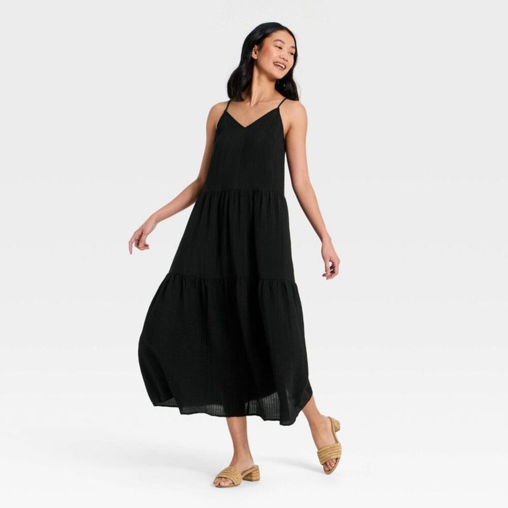 a new day Black Strapless Maxi Sundress